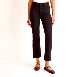 Madewell MID-Rise Kick Out Crop Jeans-Black-Women’s-Size 27-NEW WITH TAGS